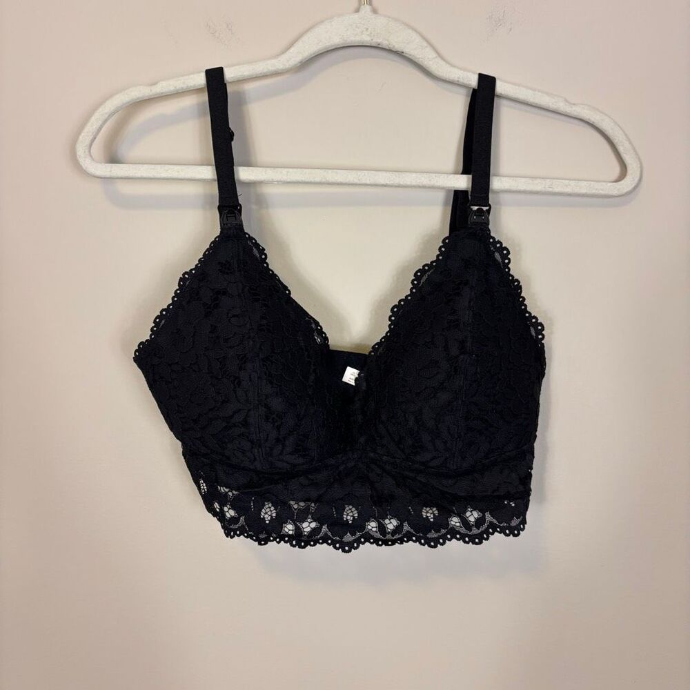 Momanda Black Lace‎ Nursing Bra 34DD